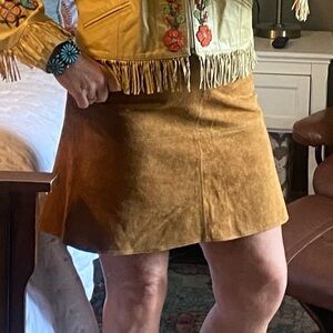 Zara Brown suede Mini Skirt